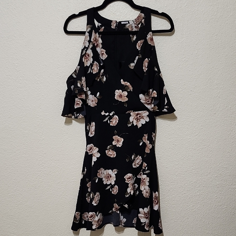 J.O.A. Pink and Black Sheath Cocktail Dress